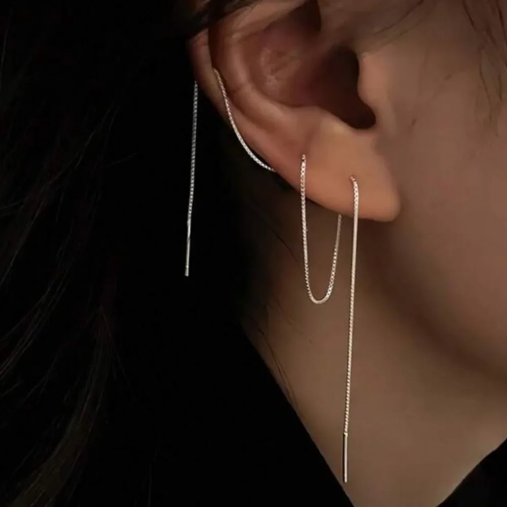 Silver Drop Earrings #2138